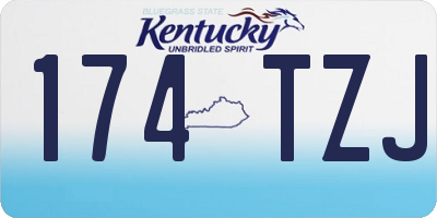 KY license plate 174TZJ