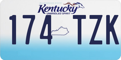 KY license plate 174TZK