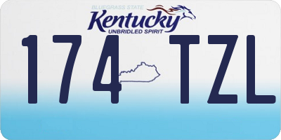 KY license plate 174TZL