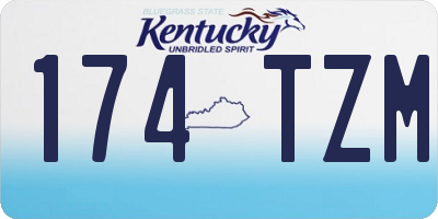 KY license plate 174TZM