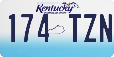 KY license plate 174TZN