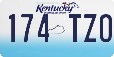 KY license plate 174TZO