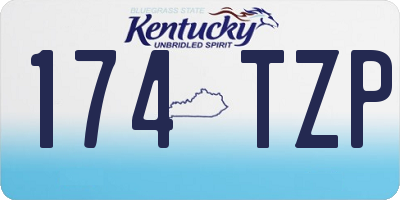KY license plate 174TZP