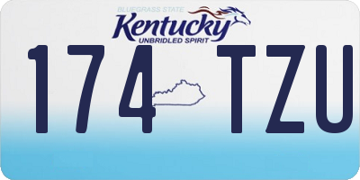 KY license plate 174TZU