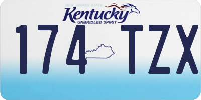 KY license plate 174TZX