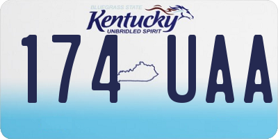 KY license plate 174UAA