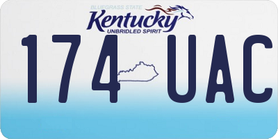 KY license plate 174UAC