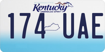 KY license plate 174UAE