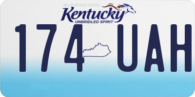 KY license plate 174UAH