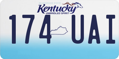 KY license plate 174UAI