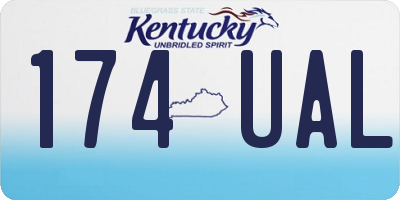 KY license plate 174UAL