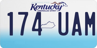 KY license plate 174UAM