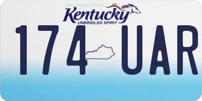 KY license plate 174UAR