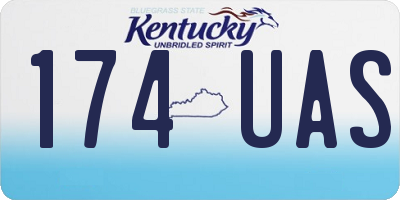 KY license plate 174UAS