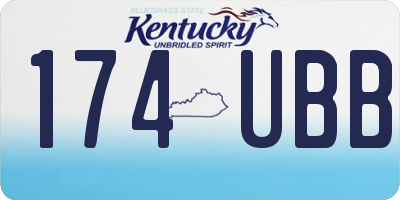 KY license plate 174UBB
