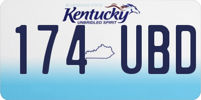 KY license plate 174UBD