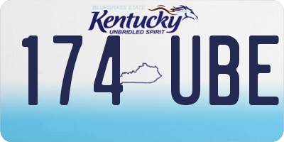 KY license plate 174UBE