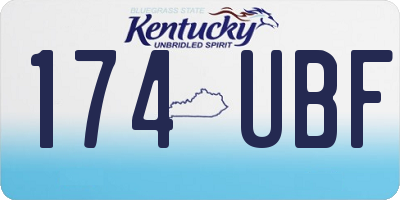 KY license plate 174UBF