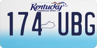 KY license plate 174UBG
