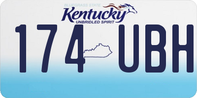 KY license plate 174UBH