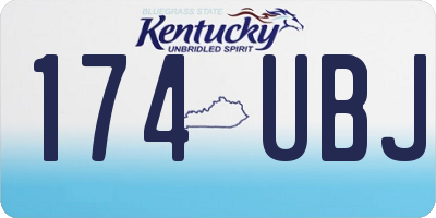 KY license plate 174UBJ