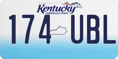 KY license plate 174UBL