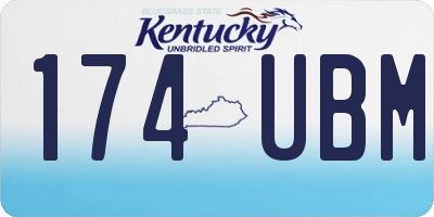 KY license plate 174UBM