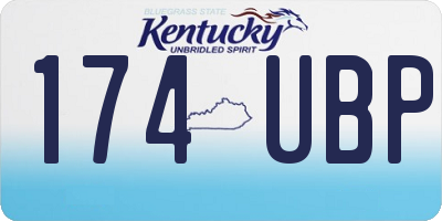 KY license plate 174UBP