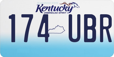 KY license plate 174UBR