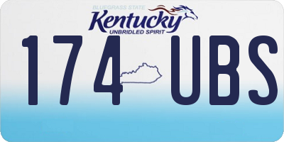 KY license plate 174UBS