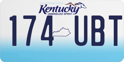 KY license plate 174UBT