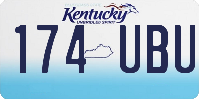 KY license plate 174UBU
