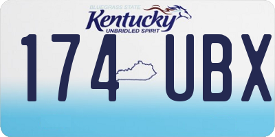KY license plate 174UBX