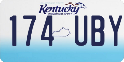 KY license plate 174UBY
