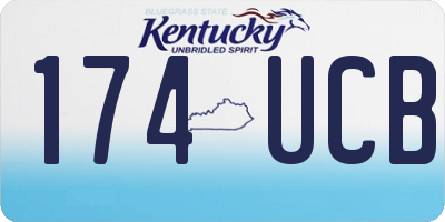 KY license plate 174UCB