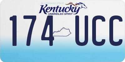 KY license plate 174UCC