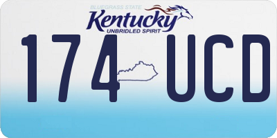 KY license plate 174UCD