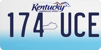 KY license plate 174UCE