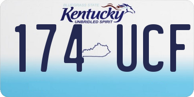 KY license plate 174UCF