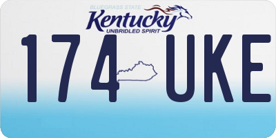KY license plate 174UKE