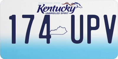 KY license plate 174UPV