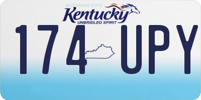 KY license plate 174UPY