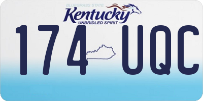 KY license plate 174UQC