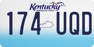 KY license plate 174UQD