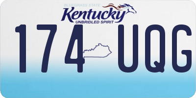 KY license plate 174UQG