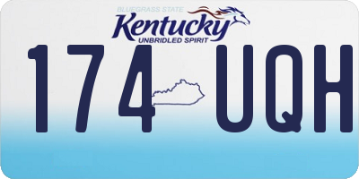 KY license plate 174UQH