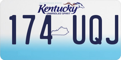 KY license plate 174UQJ