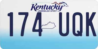 KY license plate 174UQK