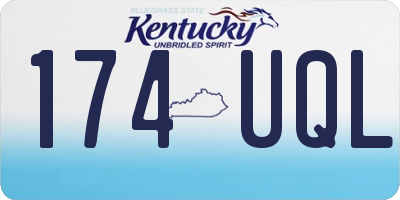 KY license plate 174UQL