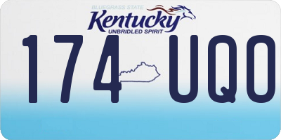 KY license plate 174UQO